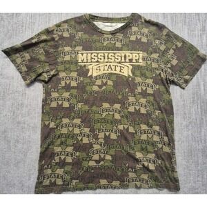 Mississippi State Bulldogs men's camo team logo pattern‎ t-shirt LG Cotton USA